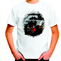 camiseta branca estampada